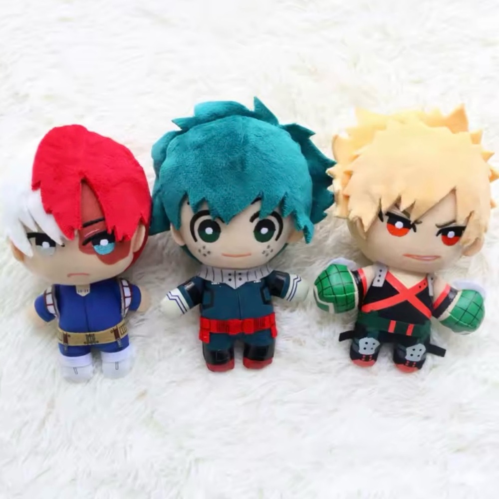 My Hero Academia Plush Pendant Set|Izuku Midoriya, Shoto Todoroki & Katsu Bakugo